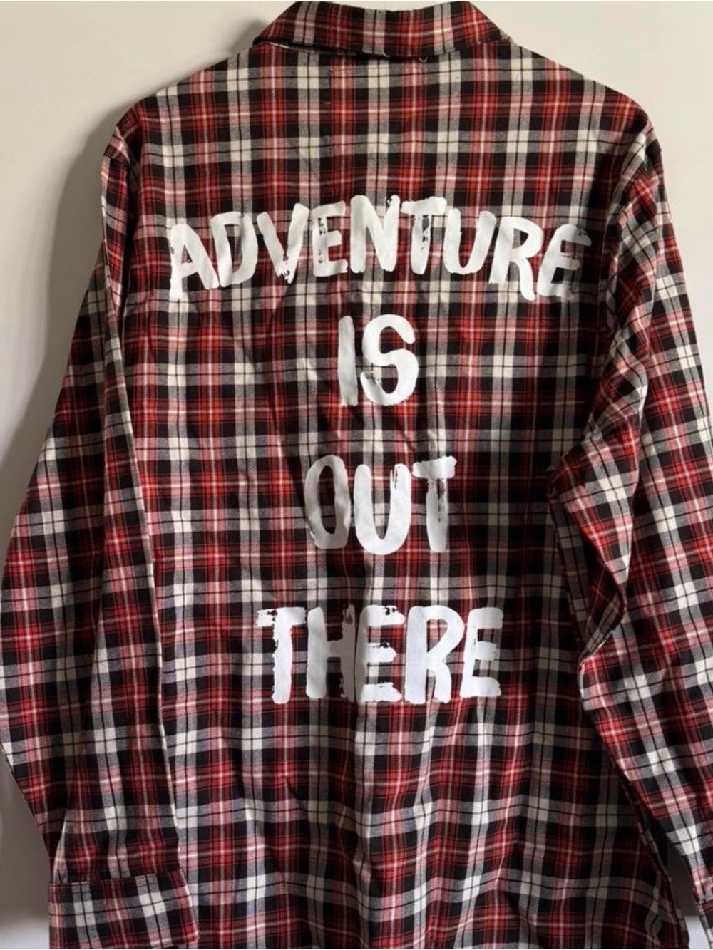 Cakeworthy Red Plaid 'Adventure Is Out There' Back-Print Flannel (Disneys Up)